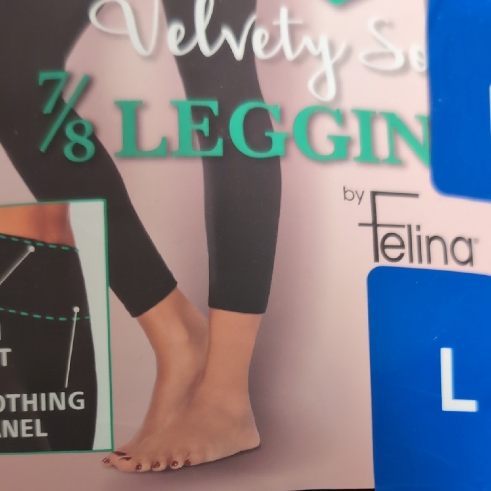 2 Pack Velvety Soft 7/8 Leggings By Felina New *Host Pick* - Picture 6 of 6
